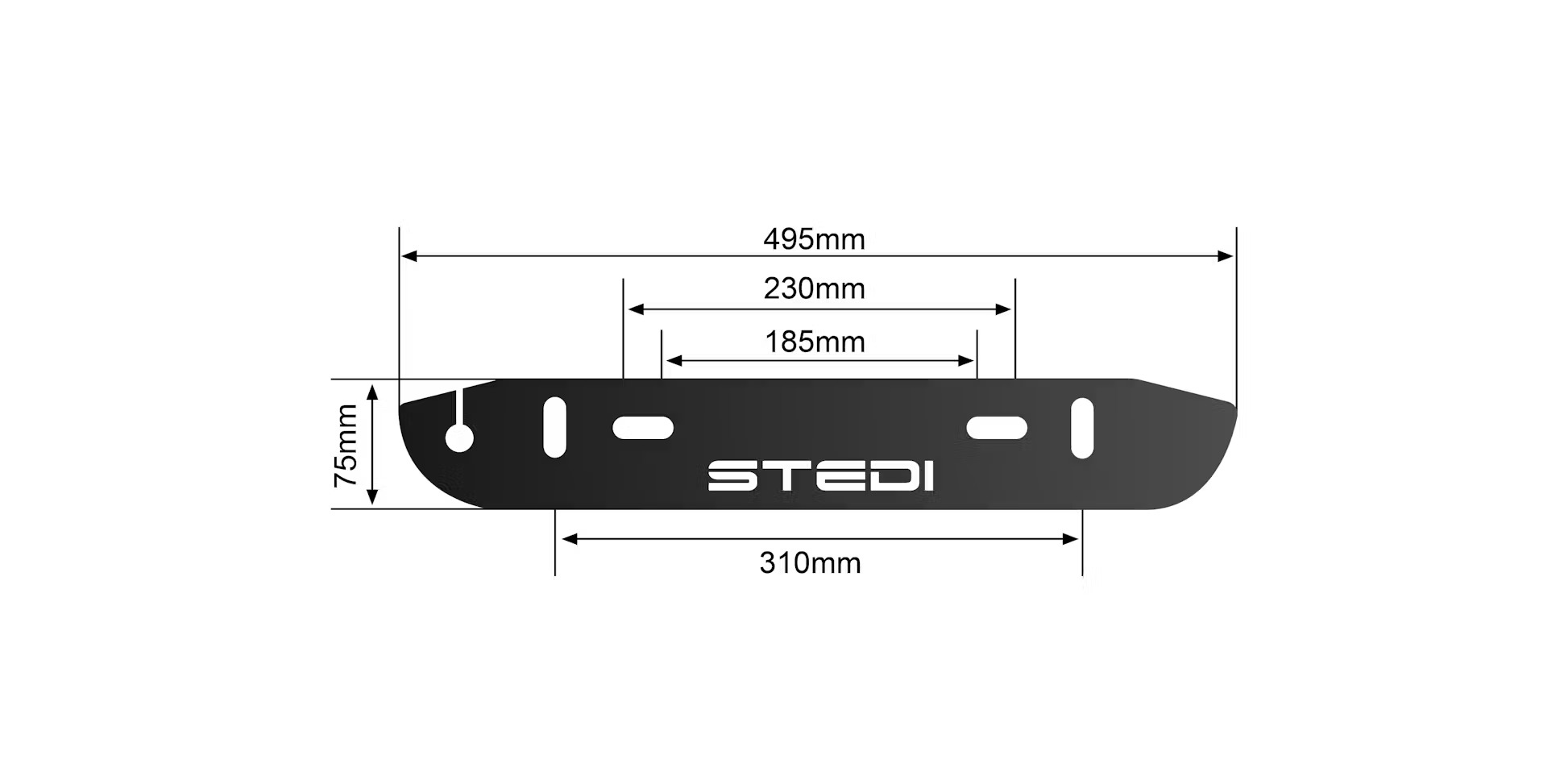STEDI Nummerplatelys Monteringsbrakett